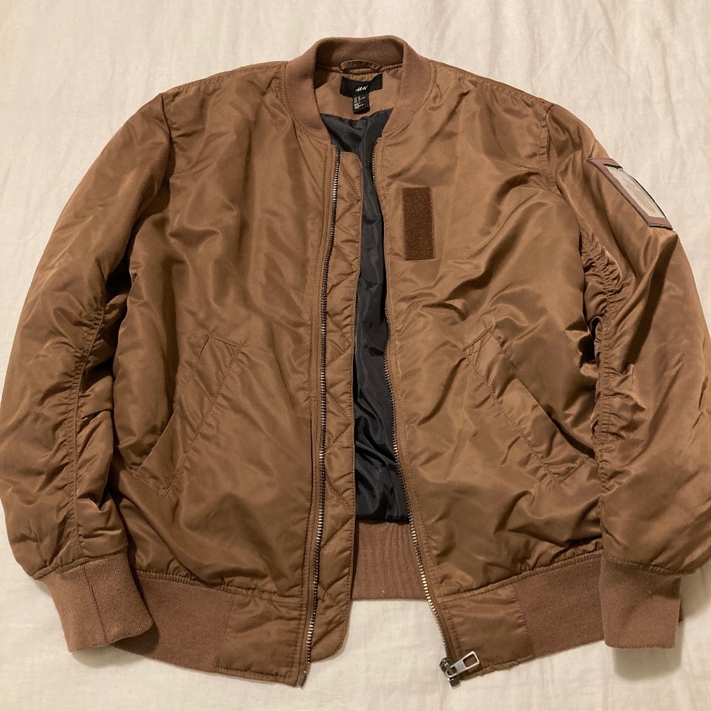 H&M Medium-Sized Bomber Jacket - Brown